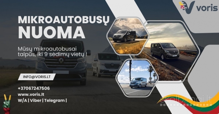 Nuoma PLATFROMŲ/PRIEKABŲ NUOMA Mikroautobusų nuoma +37062387452 