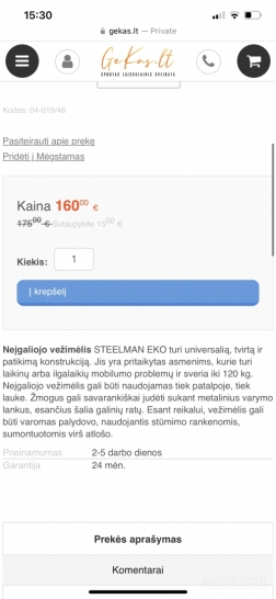 Neigaliojo vezimelis STEELMAN EKO