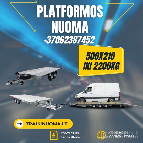 Platformos/Priekabos nuoma Alytuje +37062387452 www.tralunuoma.lt ALYTUS