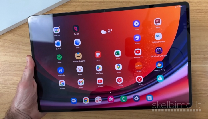 NAUJAS! GALAXY TAB S9+KLONAS+11.0"COLIŲ+512GB/16GB RAM+SNAPDRAGON+5G+GPS+WIFI 7