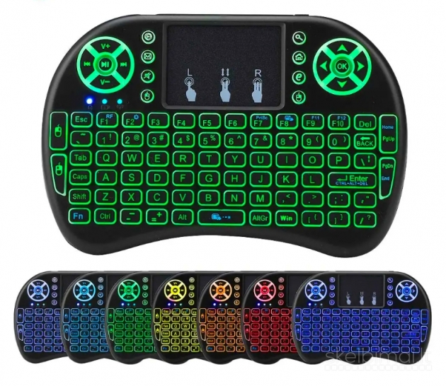 NAUJA! MINI KLAVIATŪRA+JUTIKLINIS KILIMĖLIS "TOUCHPAD"+PELĖ+RGB...