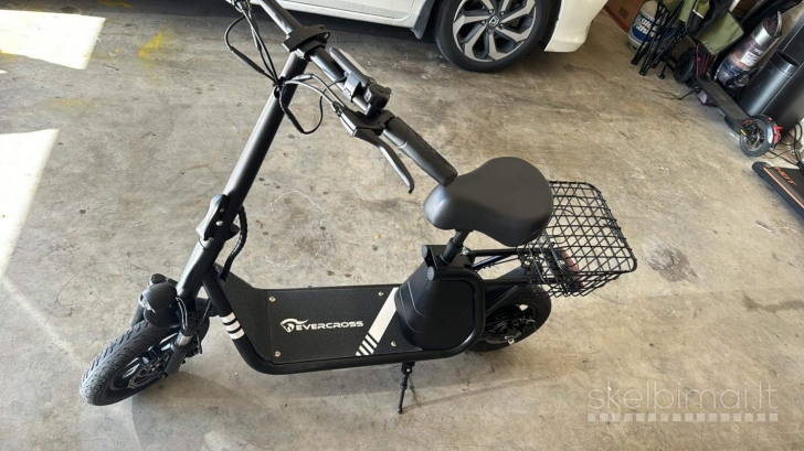 Naujas Elektrinis paspirtukas su sėdyne riedis dviratis