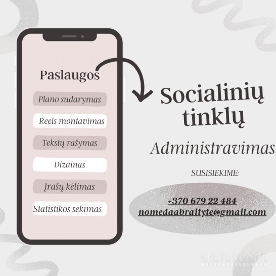 Socialinių tinklų administravimas / komunikacija / reklama