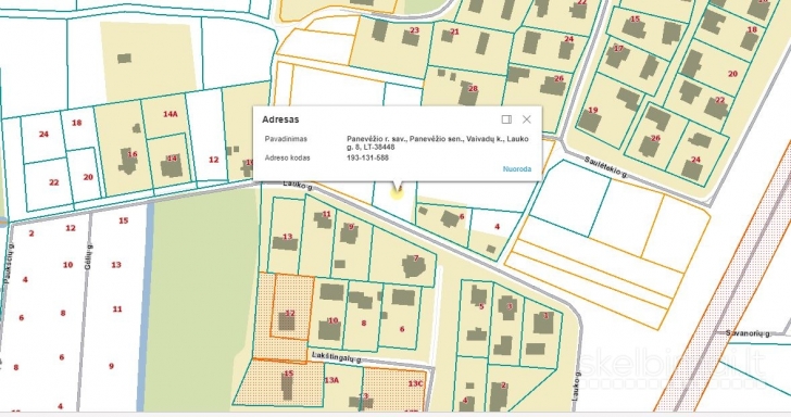 Parduodamas namų valdos sklypas Lauko g. 8, Vaivadų k., Panevėžio raj.