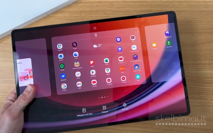 GALAXY TAB S9+KLONAS+11"COLIŲ AMOLED DYNAMIC+512GB+SNAPDRAGON+5G+WIFI 7