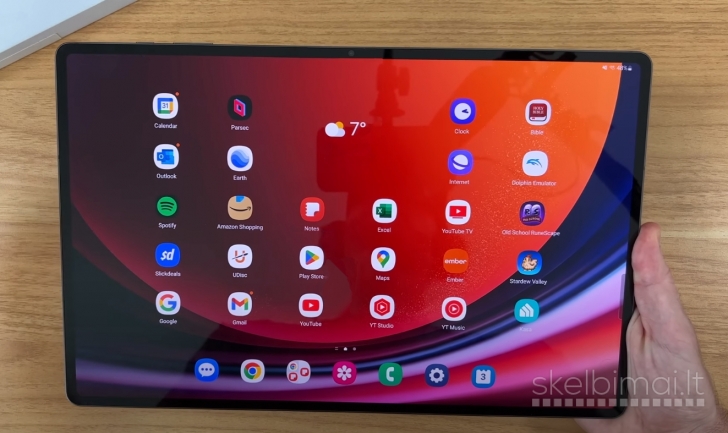 GALAXY TAB S9+KLONAS+11"COLIŲ AMOLED DYNAMIC+512GB+SNAPDRAGON+5G+WIFI 7