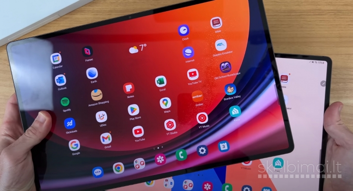 GALAXY TAB S9+KLONAS+11"COLIŲ AMOLED DYNAMIC+512GB+SNAPDRAGON+5G+WIFI 7