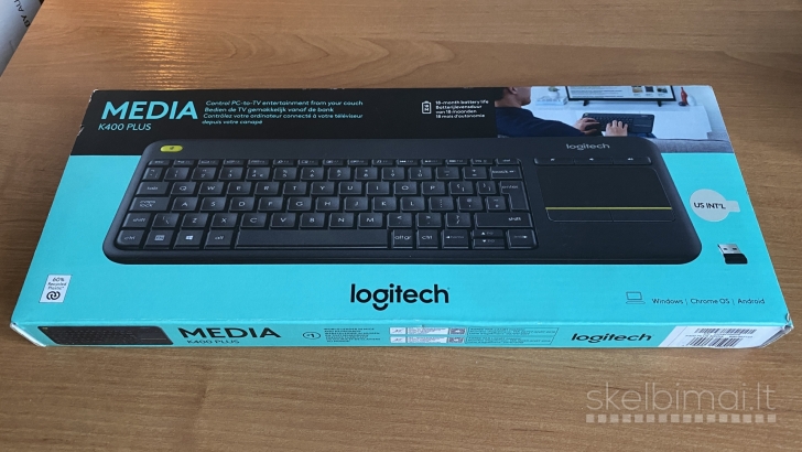 Logitech Media K400 PLUS Keyboard (Black)