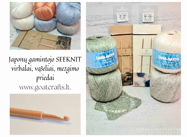 Japoniški SEEKNIT virbalai ir vąšeliai iš Goatcrafts.lt