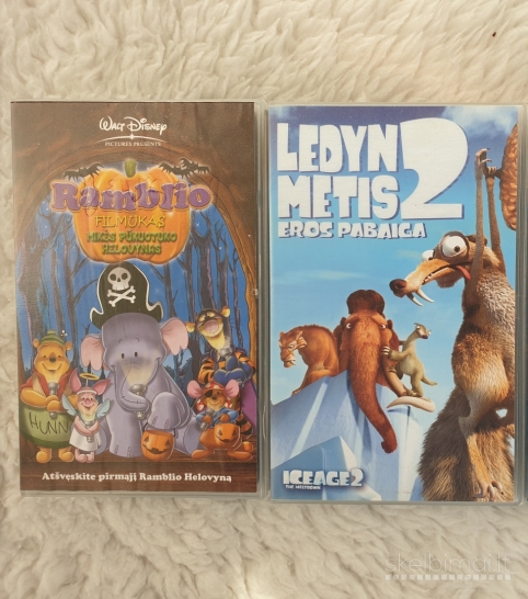 2x VHS animaciniai filmukai įgarsinti lietuviškai!