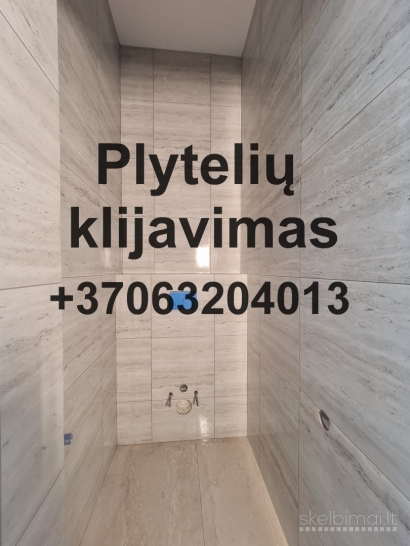 Plytelių klijavimas Vilniuje