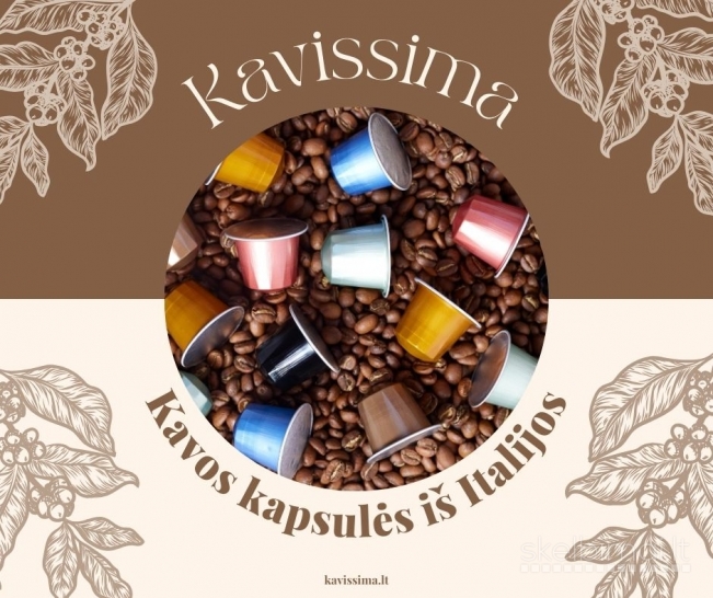 Kavos kapsulės iš Italijos. Nespresso, Dolce gusto, Lavazza A Modo Mio.