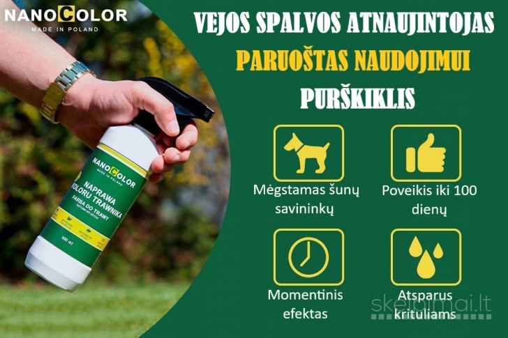 Nanocolor dažai koncentratas žolei, žolės atnaujintojas