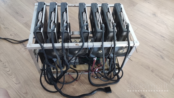 Parduodu mining rig 8 vaizdo ploksciu