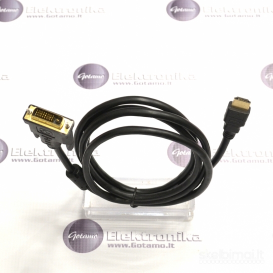 HDMI į DVI-D (dual link) 24+1 laidas 1.8 metro ilgio WWW.GOTAMO.LT