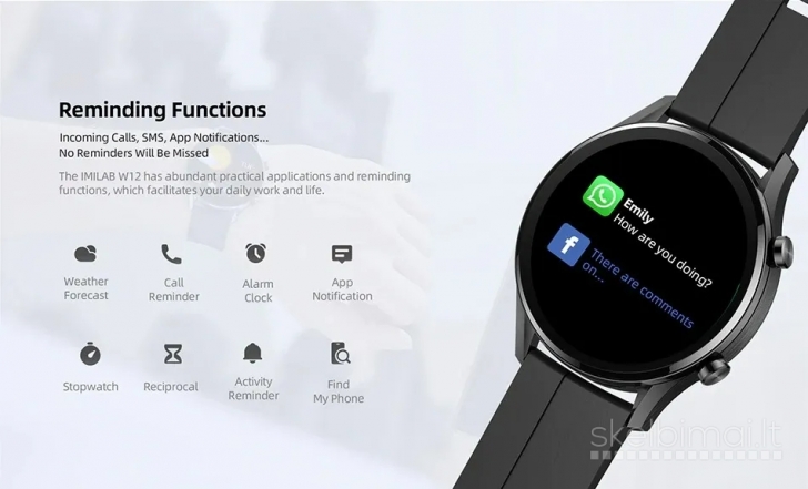 Naujas Xiaomi Imilab W12 Išmanusis laikrodis vyrams