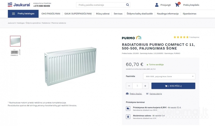 Nauji Purmo Compact radiatoriai su -40% nuolaida