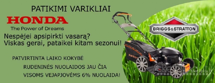 Ilgaamžės vejapjovės + Nemokamas pristatymas