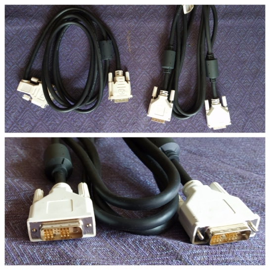 DVI-D ir VGA kabeliai