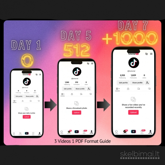 Tiktok Pamoka: 1000 sekėjų be turinio kūrimo