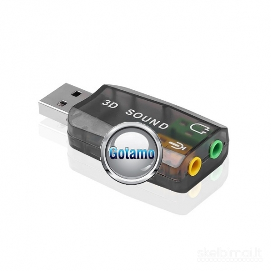 Garso korta adapteris su USB 2.0 jungtimi WWW.GOTAMO.LT