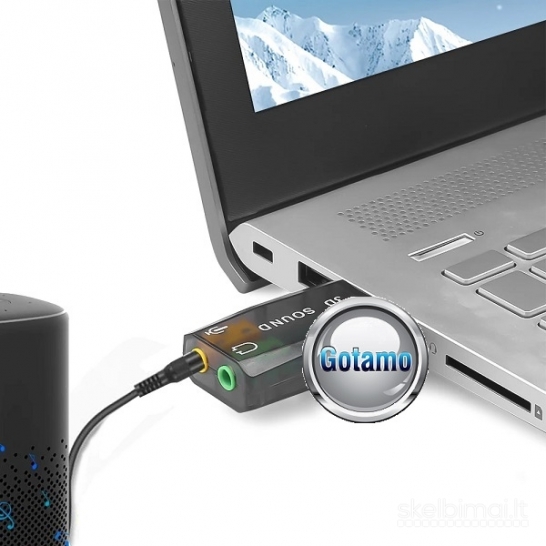 Garso korta adapteris su USB 2.0 jungtimi WWW.GOTAMO.LT