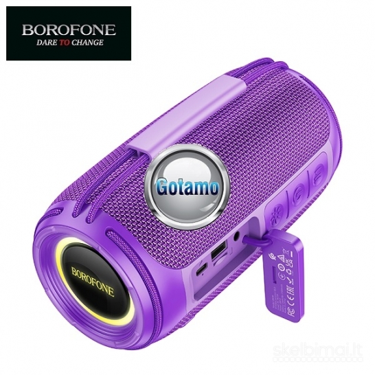 Bluetooth garsiakalbiai kolonėlės Borofone Colorful WWW.GOTAMO.LT