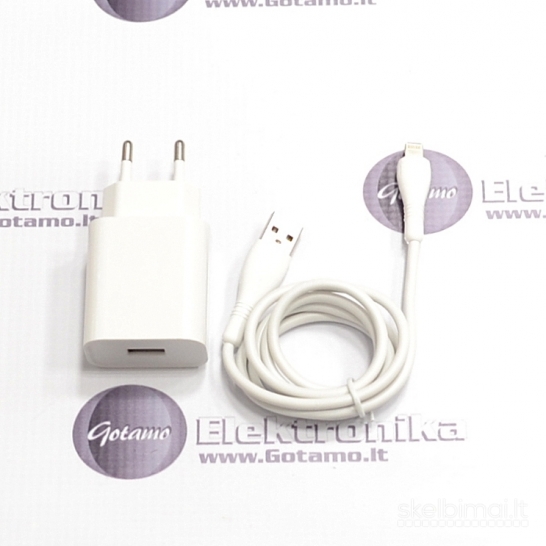 Tinklo kroviklis 2.1A ir Apple Lightning laidas Jellico WWW.GOTAMO.LT