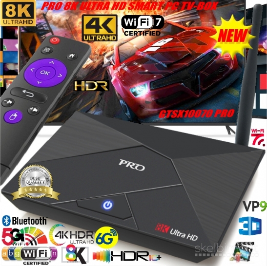 NAUJOS KARTOS! PRO 8K ULTRA TV-BOX+VIRŠ 1000 GOOGLE TV KANALŲ NEMOKAMAI! 