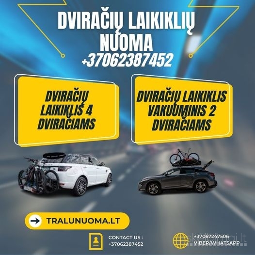 MOTOCIKLŲ PRIEKABŲ NUOMA- Platformų Priekabų Traliuko Nuoma 24/7 +37062387452