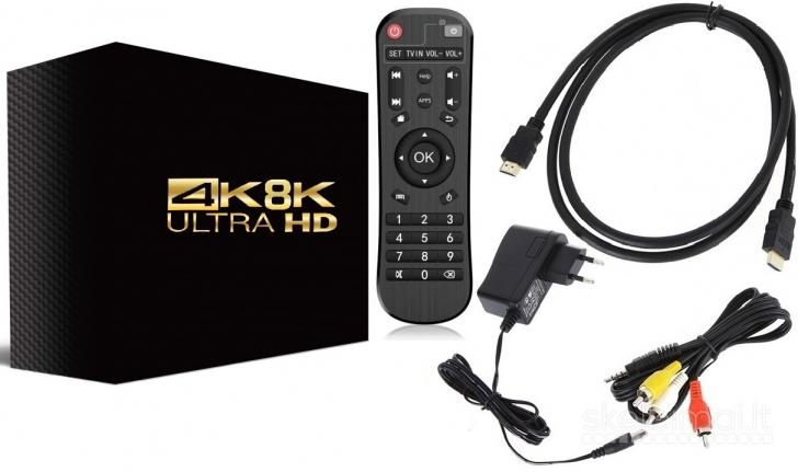 PRO MAX 8K ULTRA TV-BOX+VIRŠ+1000 GOOGLE TV KANALŲ NEMOKAMAI!