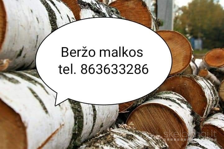 Beržo malkas parduoda Tel. +37063633286