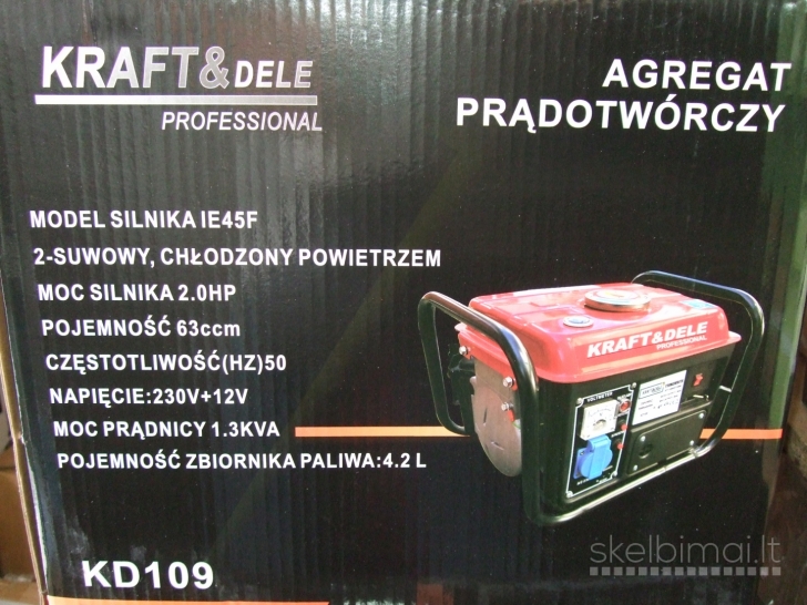 Akcija! Elektros iki 3500 W Generatoriai 230/400/12 V