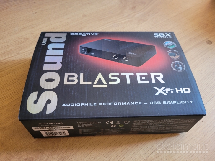 Garso plokštė - Creative labs sound blaster X-Fi HD USB