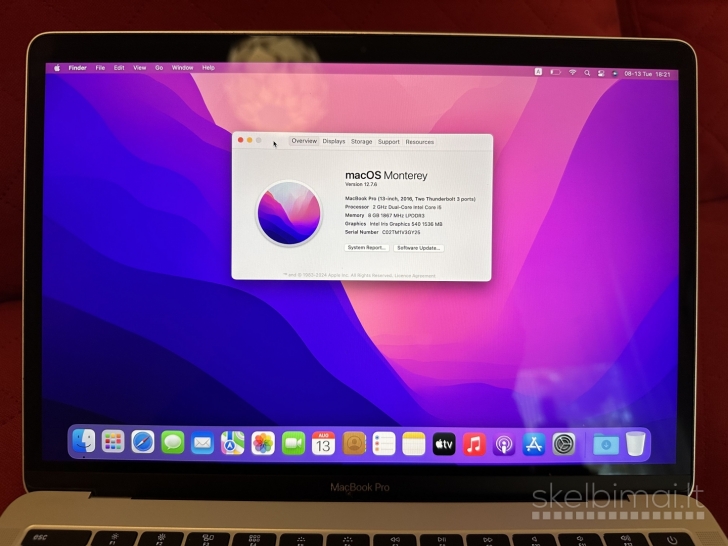 MacBook Pro 13-inch 2016 i5 8GB 250GB