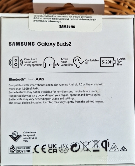 SAMSUNG GALAXY BUDS2 belaidės ausinės