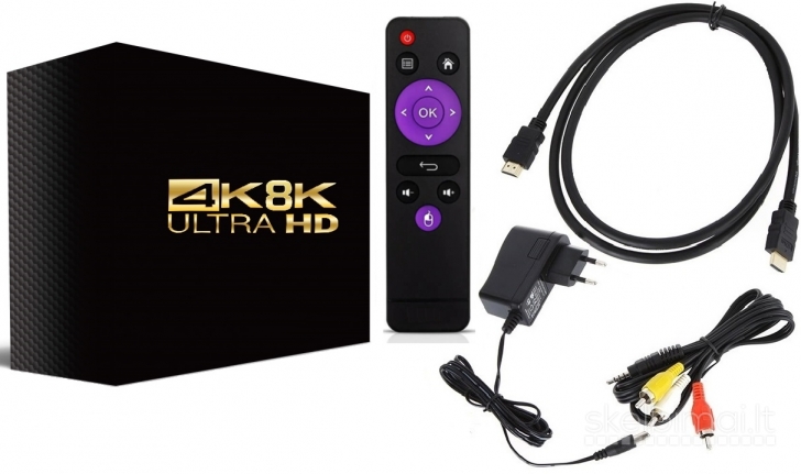 NAUJAUSIAS! 8K PRO ULTRA HD TV-BOX+VIRŠ 1000 GOOGLE TV KANALU NEMOKAMAI! 