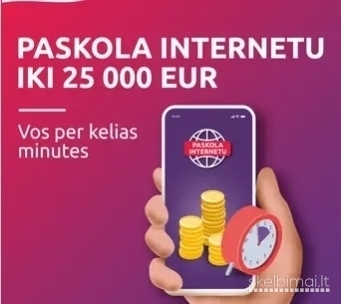 Su 1,5% naudos iš mūsų finansinių paslaugų.