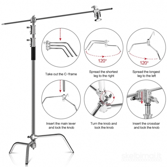  C-stand stovas 2,60 cm + alkūnė