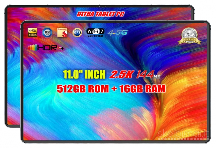 NAUJAUSIAS! ULTRA TAB PC+11"COLIŲ 144Hz+512GB/16GB RAM+SNAPDRAGON 8+5G+WIFI 7