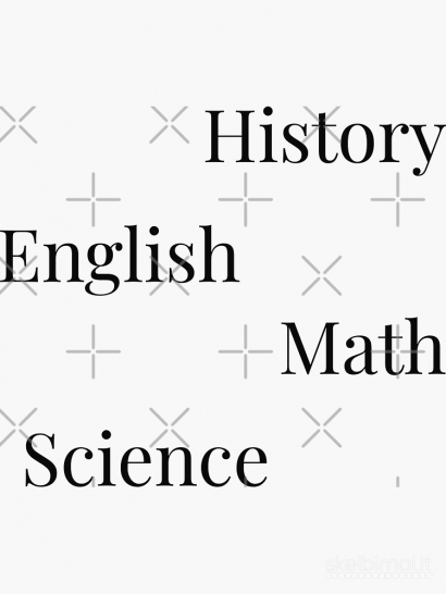 Korepetitorius (Matematika, Anglų K., Istorija)