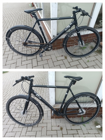 Daniškas juodas dviratis CSO PREMIUM SPORT 7, ratų dydis 32"