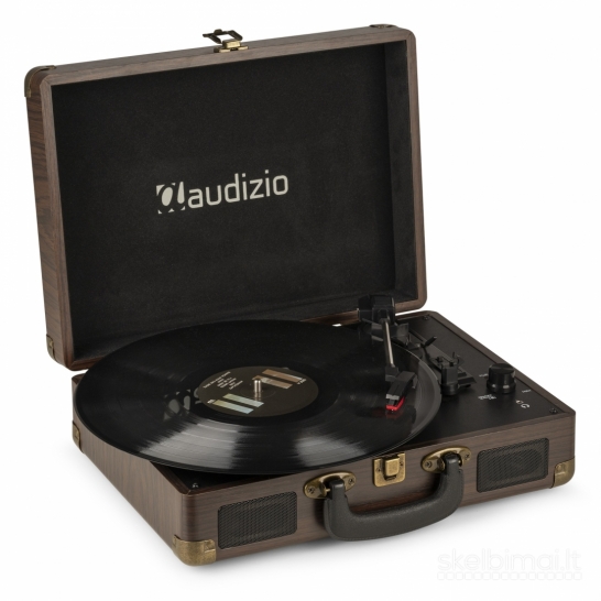 Audizio RP114W patefonas - lagaminas rudas medis