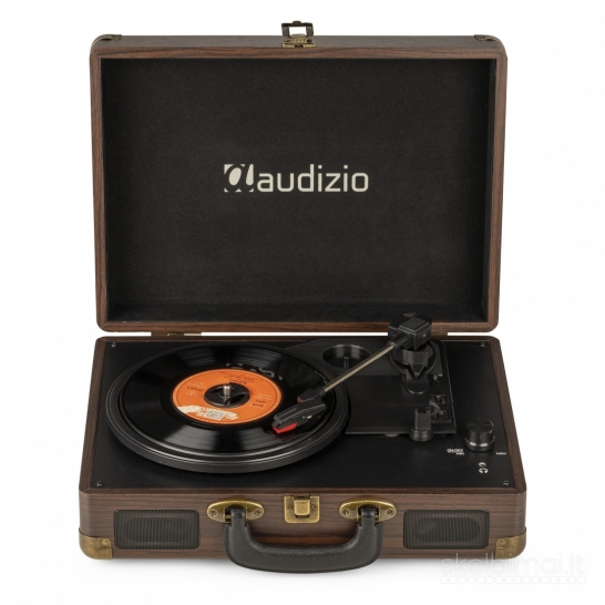 Audizio RP114W patefonas - lagaminas rudas medis