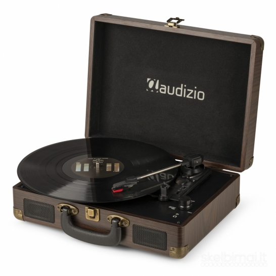 Audizio RP114W patefonas - lagaminas rudas medis