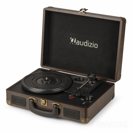 Audizio RP114W patefonas - lagaminas rudas medis