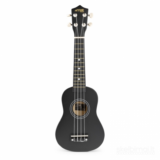 MAX UKEY Ukulele rinkinys soprano 21" juoda