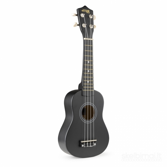 MAX UKEY Ukulele rinkinys soprano 21" juoda