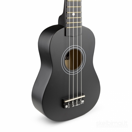 MAX UKEY Ukulele rinkinys soprano 21" juoda