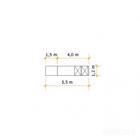 Pontoninis lieptelis Petras 1.2x5.5m